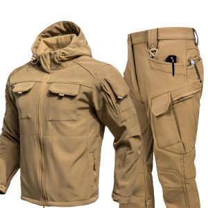 STORM Softshell Shark Skin Set, Windproof Waterproof Military Jacket and Pants