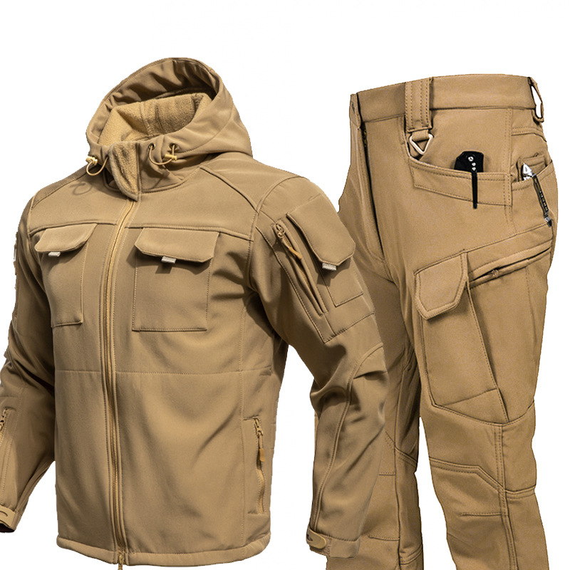 STORM Softshell Shark Skin Set, Windproof Waterproof Military Jacket and Pants