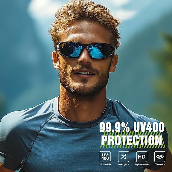 RUGGED 3-Pack Polarized UV400 Protection Sports Sunglasses - Image 2